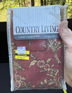 Country Living Fabric Chair Cover Bouquet Of Roses Pattern Polyester Cotton New!